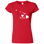  "Hawaii Home State Pride, Pink" women's t-shirt Red