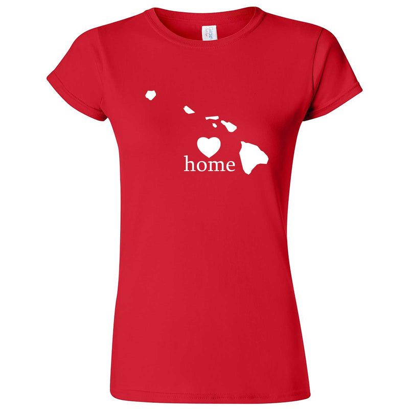 "Hawaii Home State Pride, Pink" women's t-shirt Red