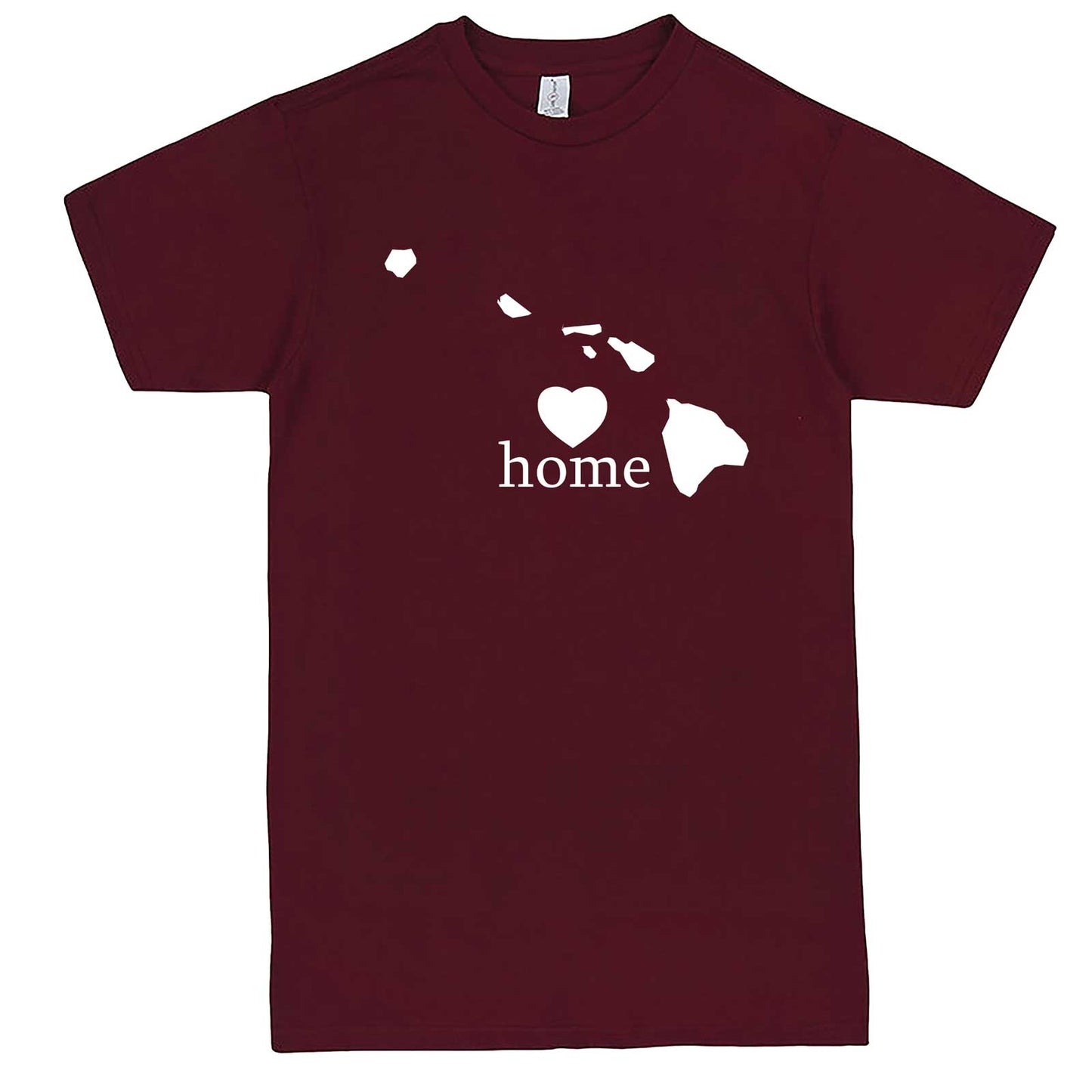  "Hawaii Home State Pride, Pink" men's t-shirt Burgundy