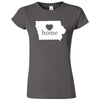  "Iowa Home State Pride" women's t-shirt Charcoal