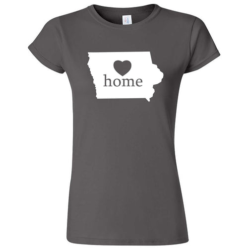  "Iowa Home State Pride" women's t-shirt Charcoal