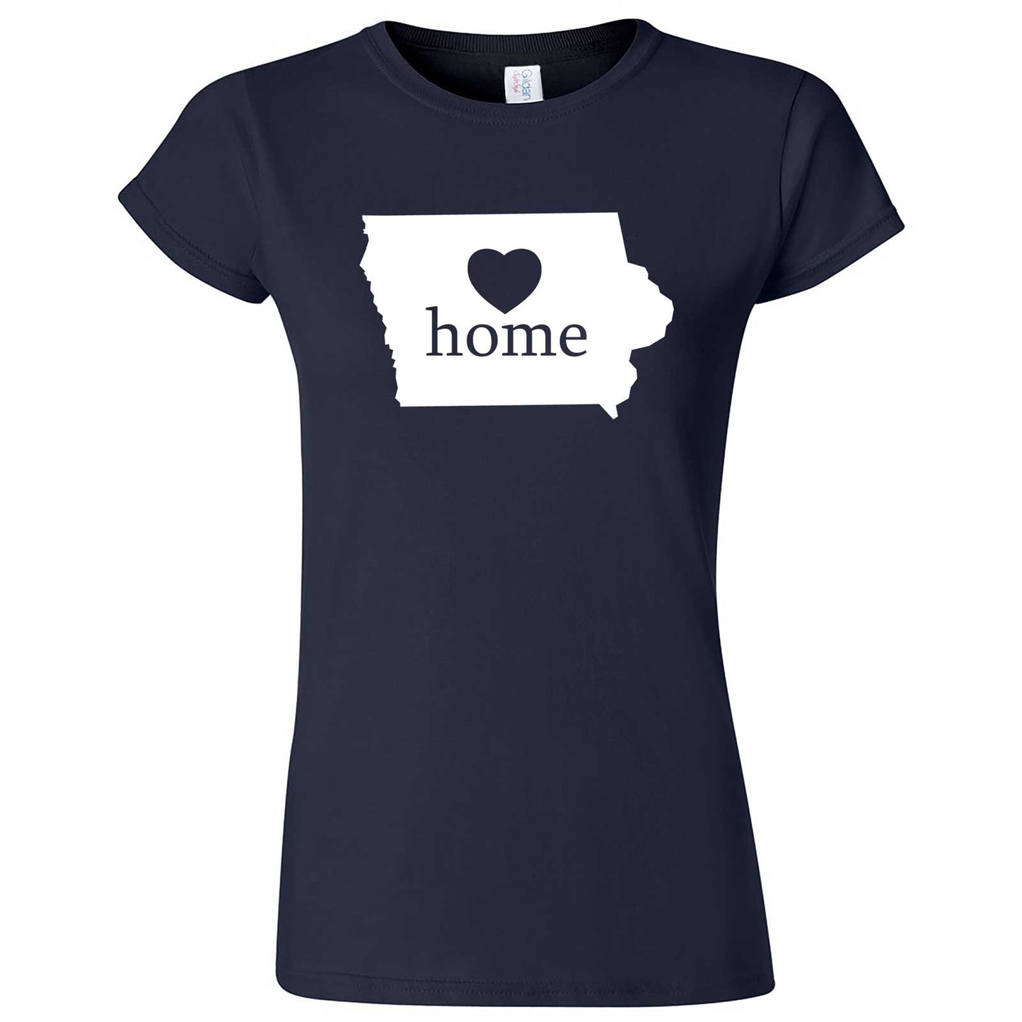  "Iowa Home State Pride" women's t-shirt Navy Blue