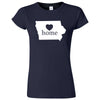 "Iowa Home State Pride" women's t-shirt Navy Blue
