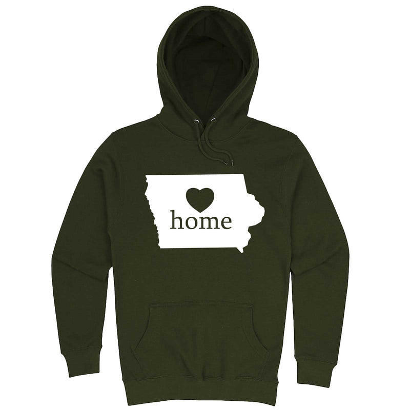  "Iowa Home State Pride" hoodie, 3XL, Army Green