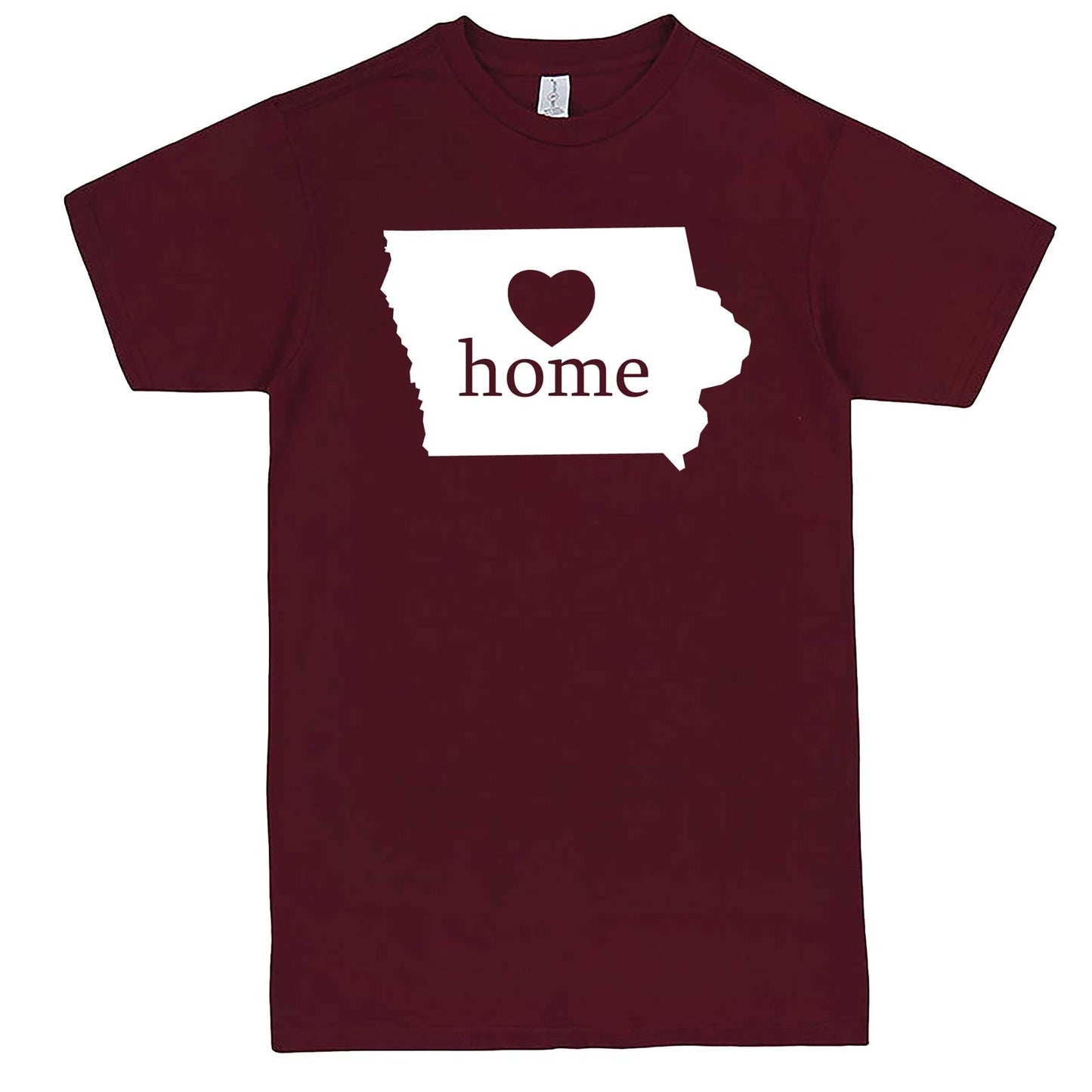  "Iowa Home State Pride" men's t-shirt Burgundy