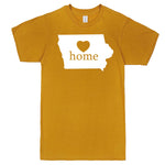  "Iowa Home State Pride" men's t-shirt Mustard