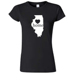  "Illinois Home State Pride, Pink" women's t-shirt Black