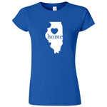  "Illinois Home State Pride, Pink" women's t-shirt Royal Blue