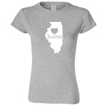  "Illinois Home State Pride, Pink" women's t-shirt Sport Grey