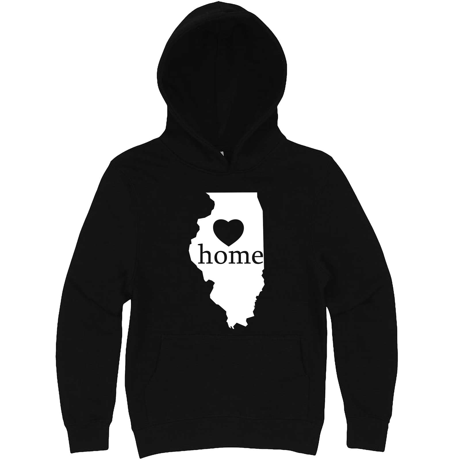  "Illinois Home State Pride, Pink" hoodie, 3XL, Black