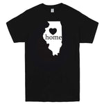  "Illinois Home State Pride, Pink" men's t-shirt Black
