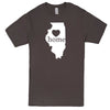  "Illinois Home State Pride, Pink" men's t-shirt Charcoal