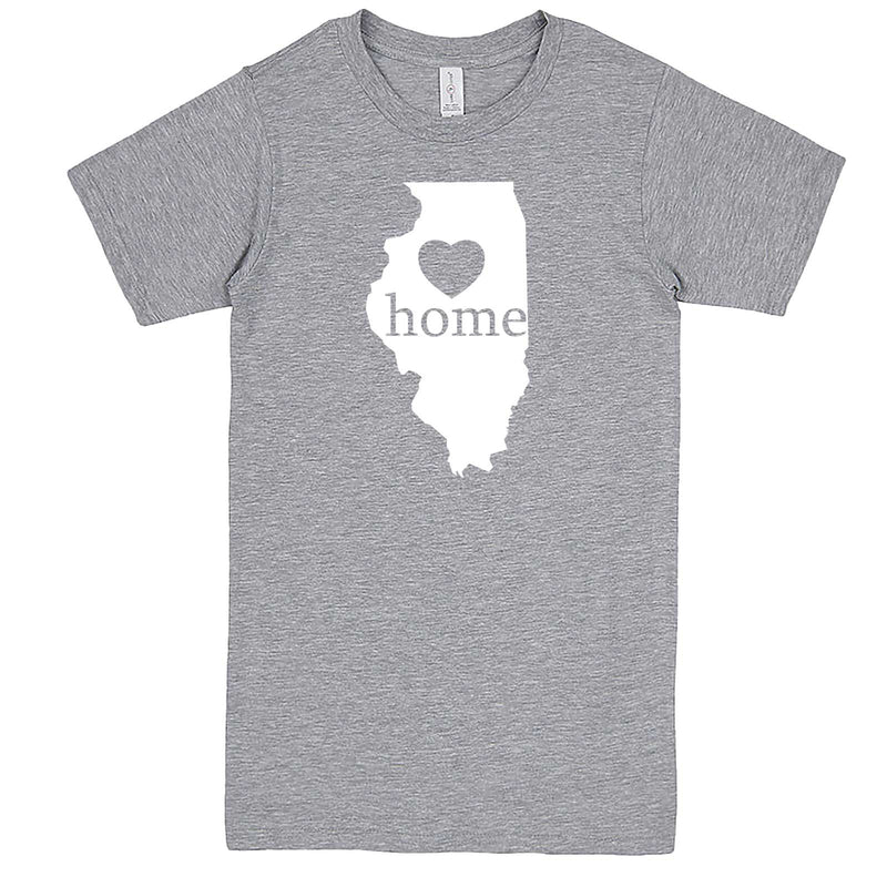  "Illinois Home State Pride, Pink" men's t-shirt Heather-Grey