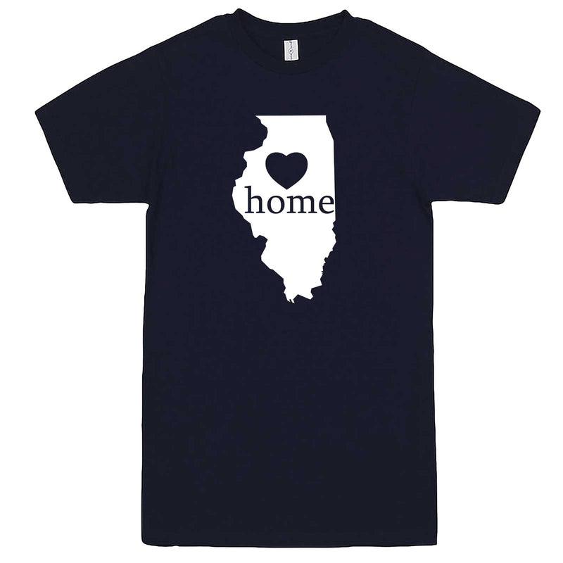  "Illinois Home State Pride, Pink" men's t-shirt Navy-Blue