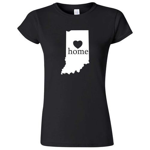  "Indiana Home State Pride, Pink" women's t-shirt Black