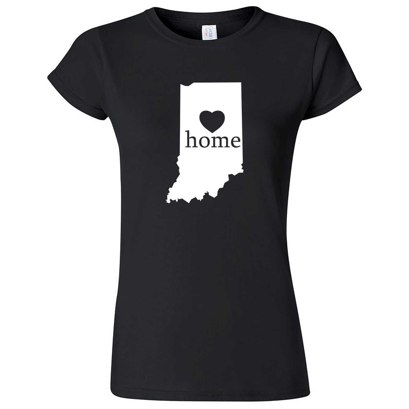  "Indiana Home State Pride, Pink" women's t-shirt Black