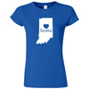  "Indiana Home State Pride, Pink" women's t-shirt Royal Blue