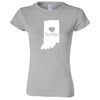  "Indiana Home State Pride, Pink" women's t-shirt Sport Grey
