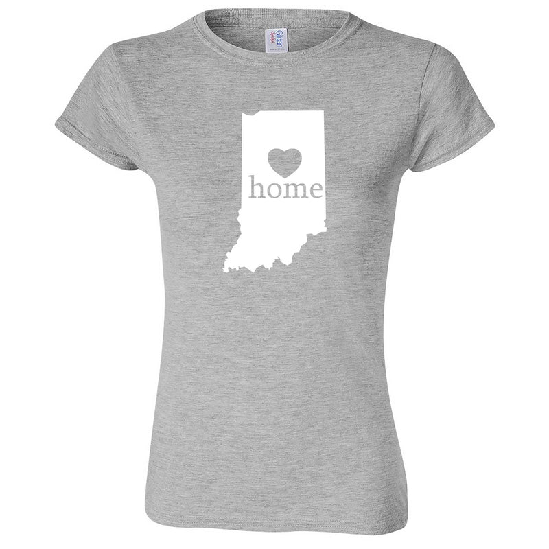  "Indiana Home State Pride, Pink" women's t-shirt Sport Grey