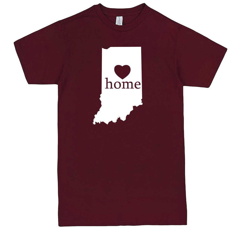  "Indiana Home State Pride, Pink" men's t-shirt Burgundy