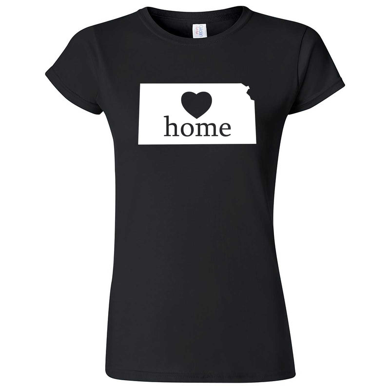  "Kansas Home State Pride, Pink" women's t-shirt Black