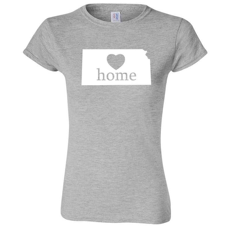  "Kansas Home State Pride, Pink" women's t-shirt Sport Grey