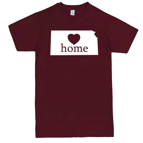  "Kansas Home State Pride, Pink" men's t-shirt Burgundy