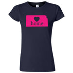  "Kansas Home State Pride, Pink" women's t-shirt Navy Blue