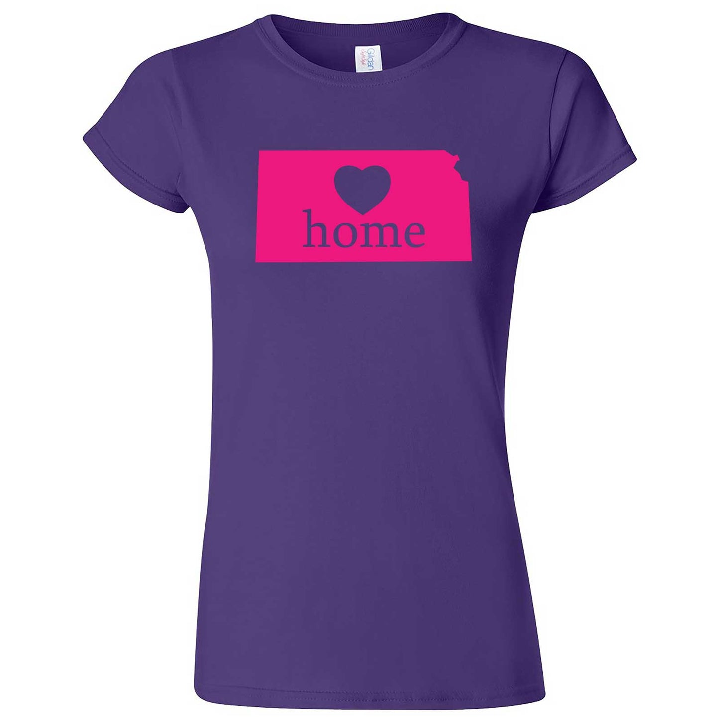  "Kansas Home State Pride, Pink" women's t-shirt Purple