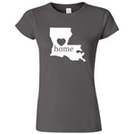  "Louisiana Home State Pride" women's t-shirt Charcoal
