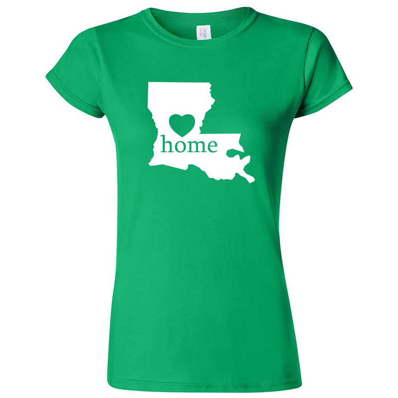  "Louisiana Home State Pride" women's t-shirt Irish Green