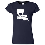  "Louisiana Home State Pride" women's t-shirt Navy Blue