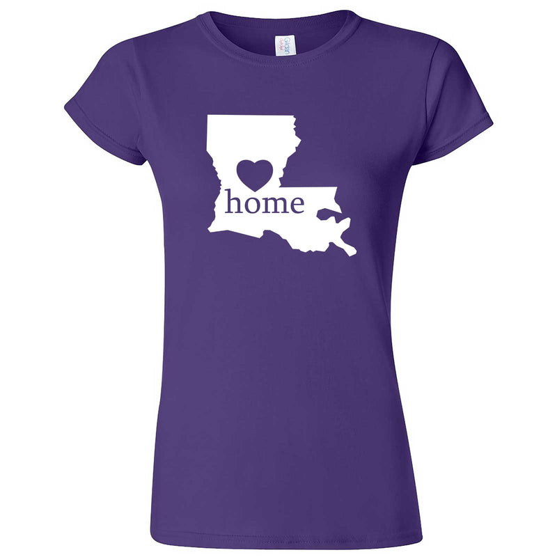  "Louisiana Home State Pride" women's t-shirt Purple