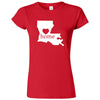 "Louisiana Home State Pride" women's t-shirt Red