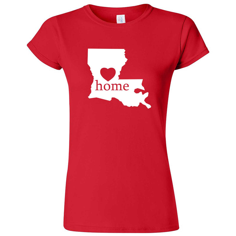  "Louisiana Home State Pride" women's t-shirt Red