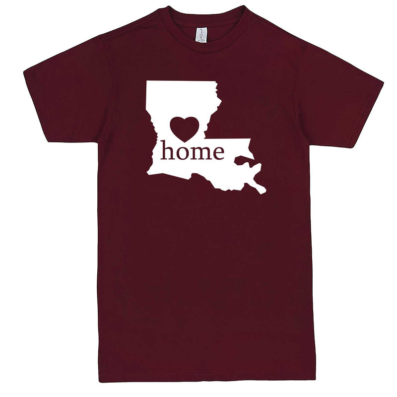  "Louisiana Home State Pride" men's t-shirt Burgundy