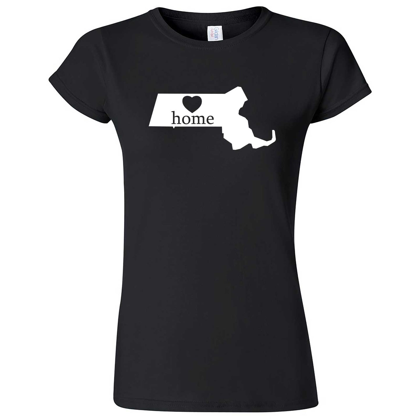  "Massachusetts Home State Pride" women's t-shirt Black