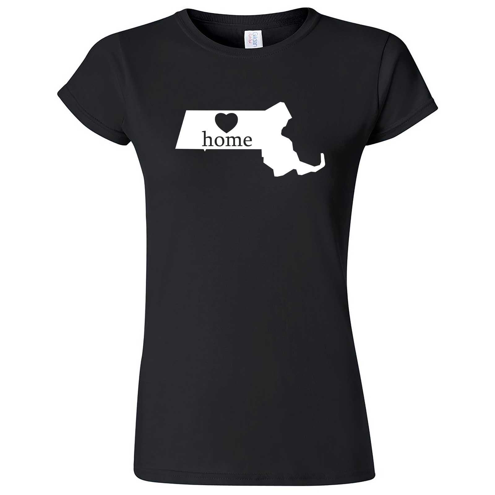  "Massachusetts Home State Pride" women's t-shirt Black