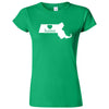  "Massachusetts Home State Pride" women's t-shirt Irish Green