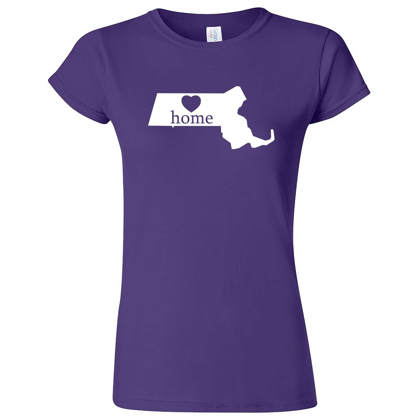  "Massachusetts Home State Pride" women's t-shirt Purple