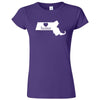  "Massachusetts Home State Pride" women's t-shirt Purple