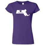  "Massachusetts Home State Pride" women's t-shirt Purple