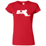  "Massachusetts Home State Pride" women's t-shirt Red