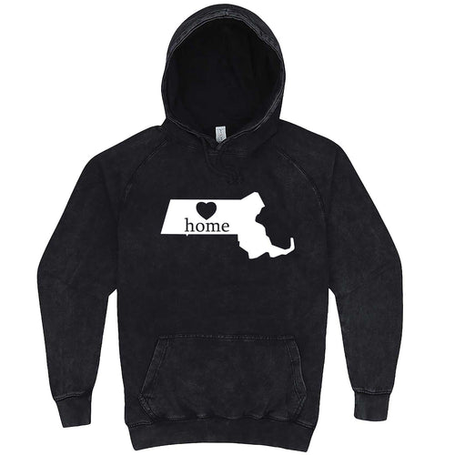  "Massachusetts Home State Pride" hoodie, 3XL, Vintage Black