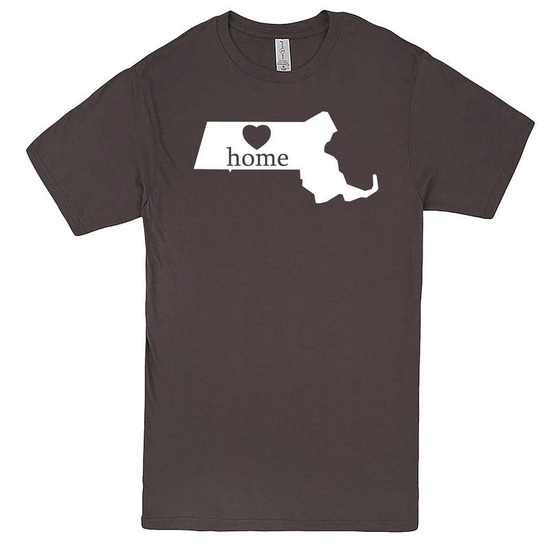  "Massachusetts Home State Pride" men's t-shirt Charcoal