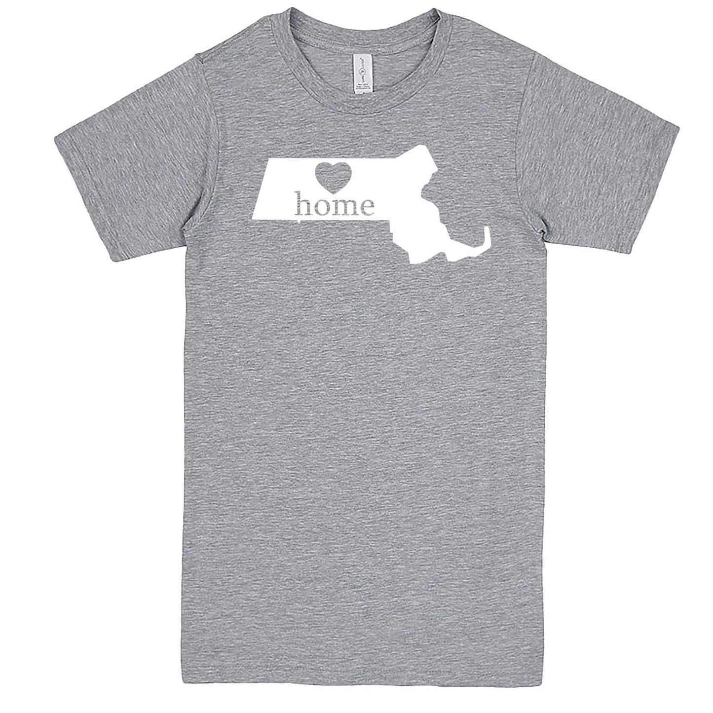  "Massachusetts Home State Pride" men's t-shirt Heather-Grey