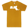  "Massachusetts Home State Pride" men's t-shirt Mustard