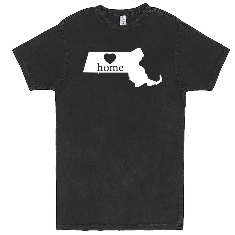  "Massachusetts Home State Pride" men's t-shirt Vintage Black