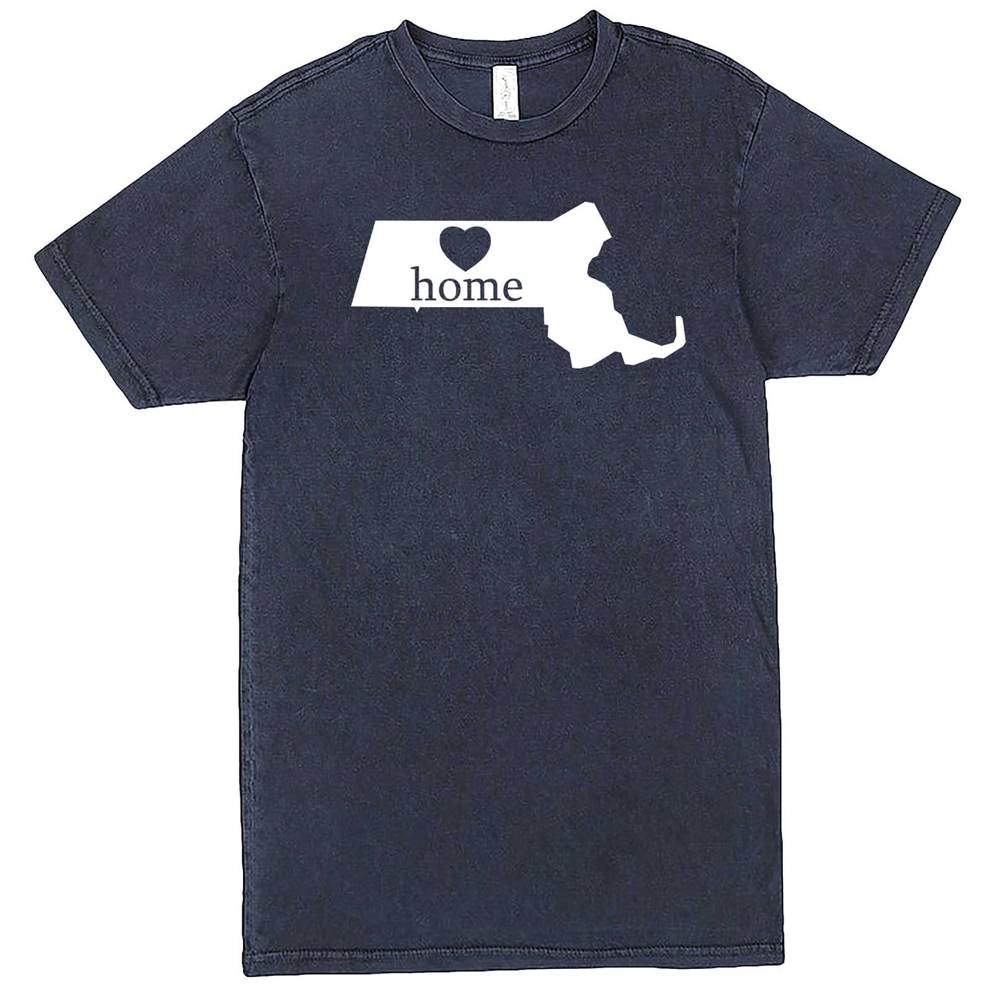  "Massachusetts Home State Pride" men's t-shirt Vintage Denim