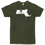  "Massachusetts Home State Pride" men's t-shirt Vintage Olive